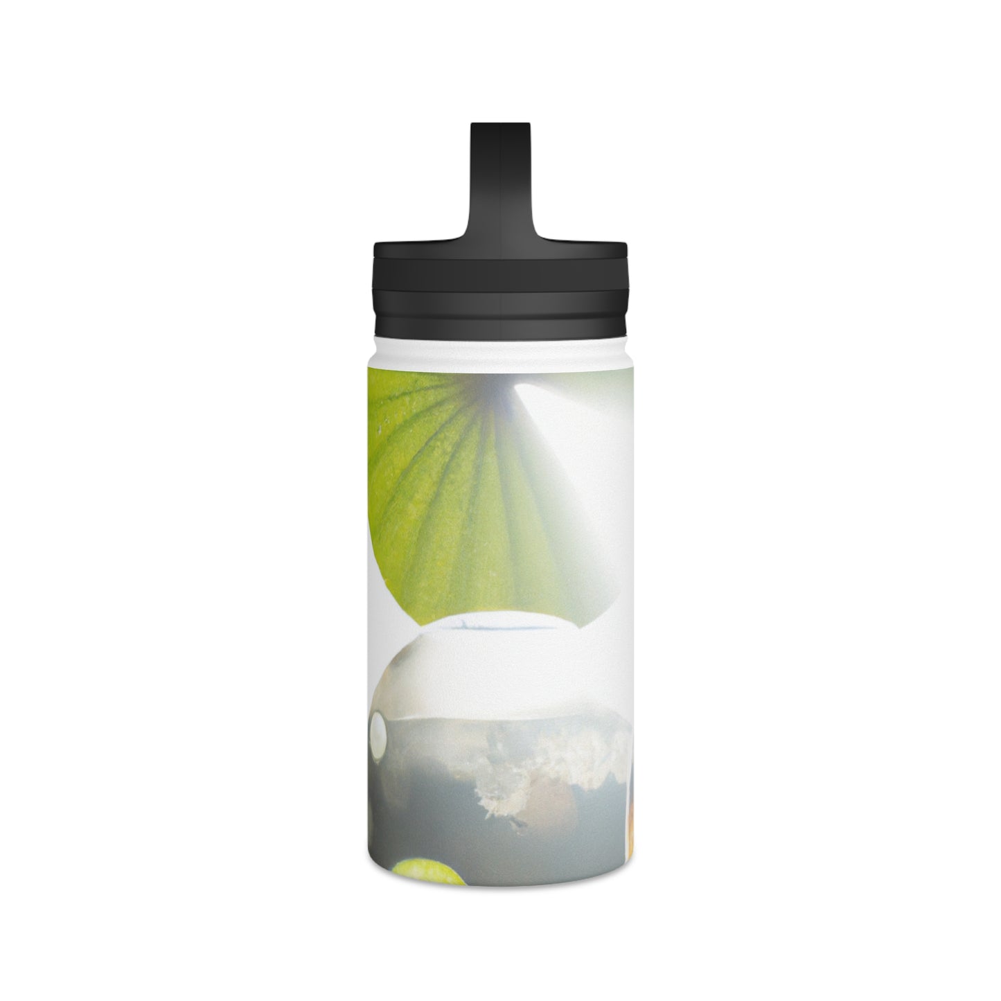 "Earth's Splendor: A Colorful Collage of Natural Wonders" - The Alien Stainless Steel Water Bottle, Handle Lid