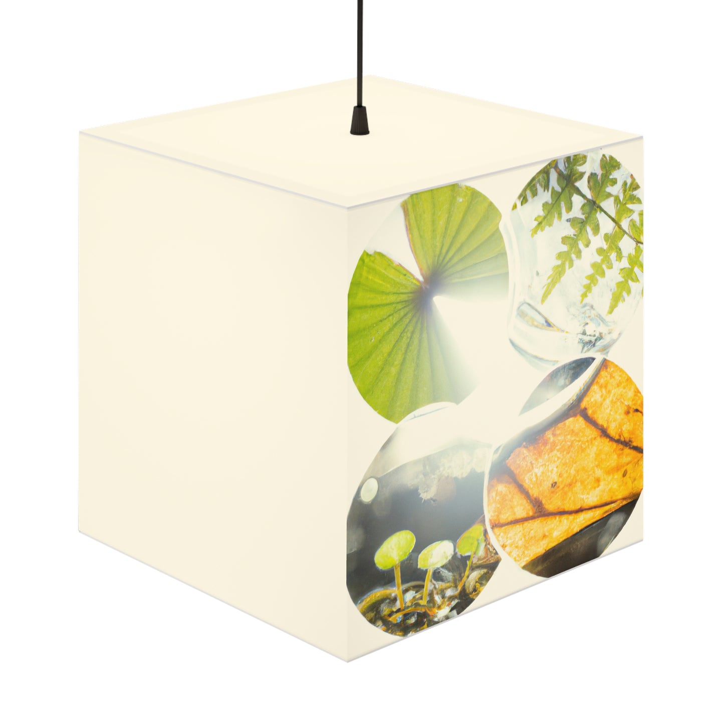 „Earth's Splendor: Eine farbenfrohe Collage aus Naturwundern“ – Die Alien Light Cube Lampe