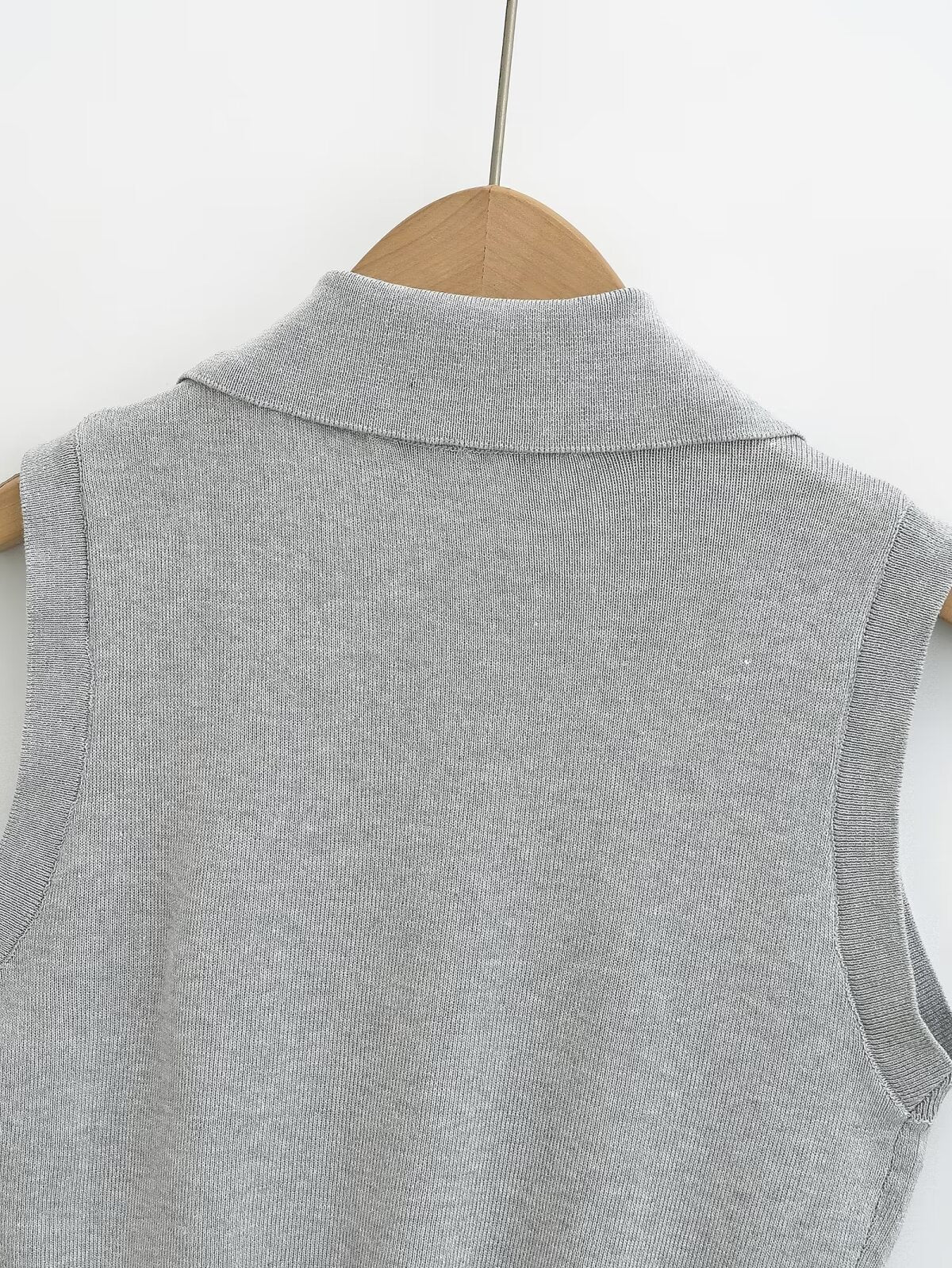 Ropa de mujer Oficina Elástica Cómoda Cuello Sin Mangas Prendas de Punto