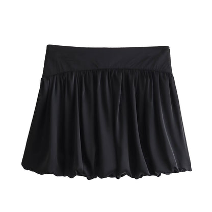 Culottes con globos lisos de verano para mujer