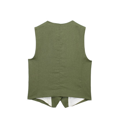 Summer Wind Women Blended Button Vest