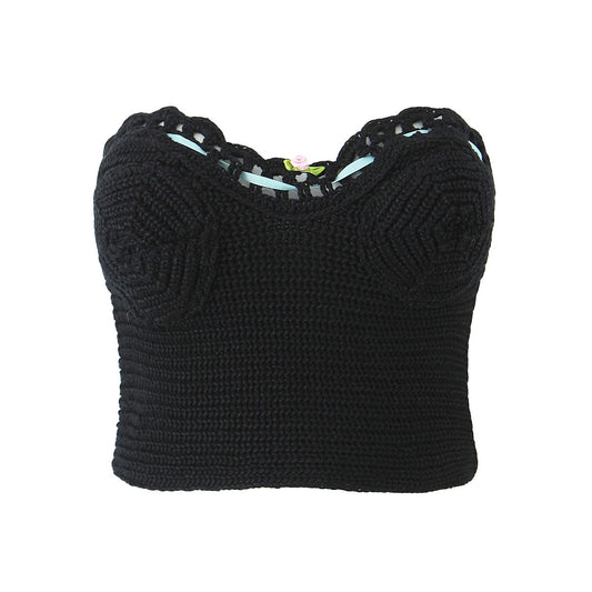 Sexy handgemachtes Schnür-Tube-Top, Sling-Top, gestrickt