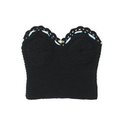 Sexy handgemachtes Schnür-Tube-Top, Sling-Top, gestrickt