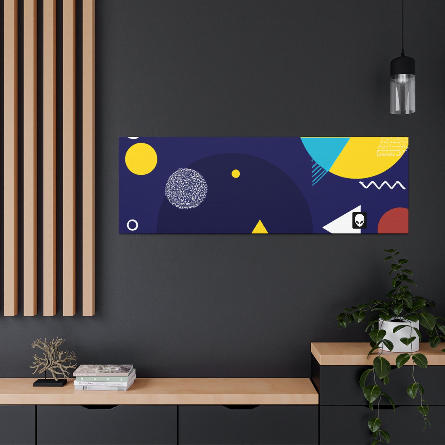 "Fusión geométrica: llevando tu visión a una vida colorida" - The Alien Canva