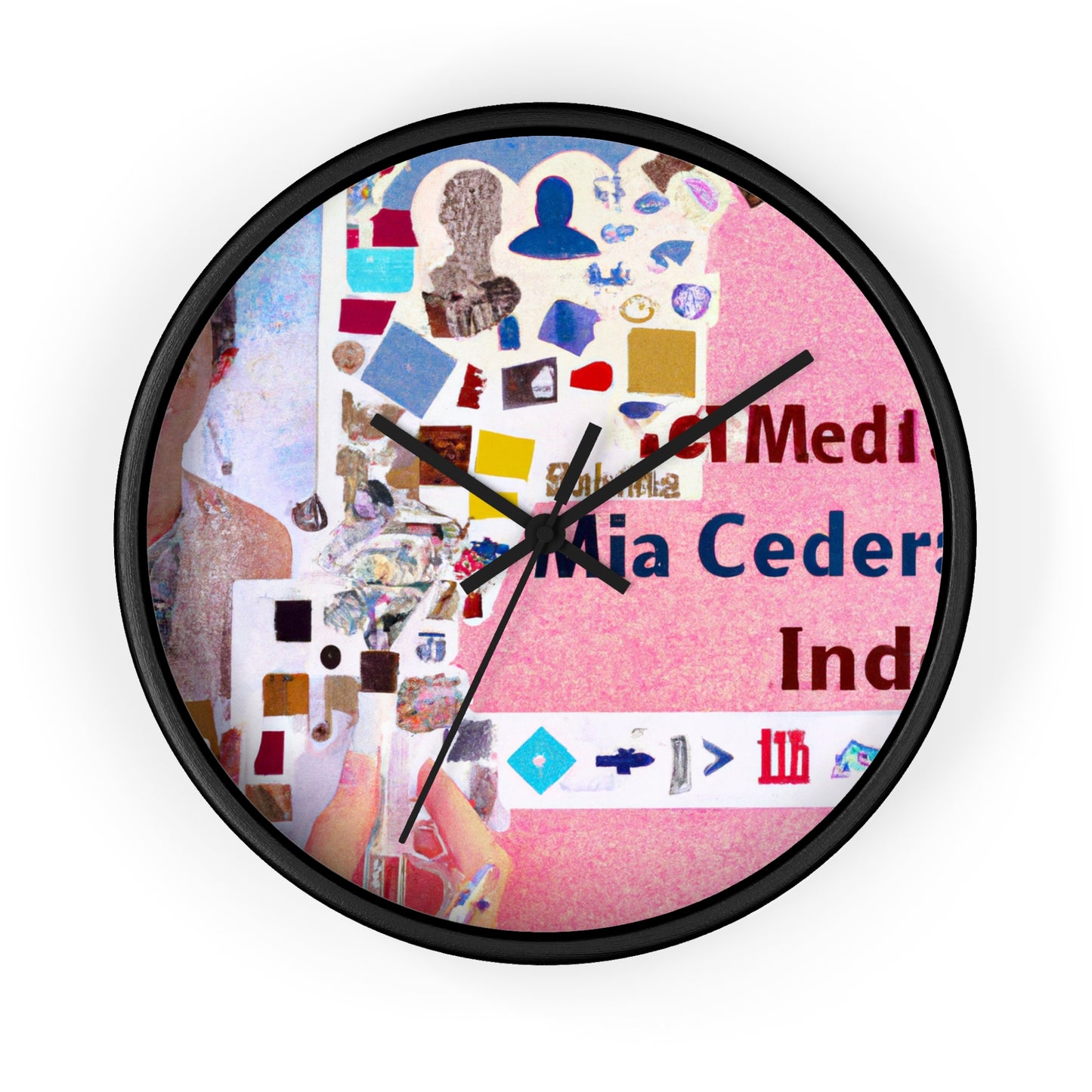 "Construyendo una identidad en línea: un collage de redes sociales" - The Alien Wall Clock