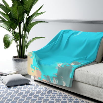 "A Breezy Skyscape: A Combination of Tradition and Modernity" - The Alien Sherpa Fleece Blanket