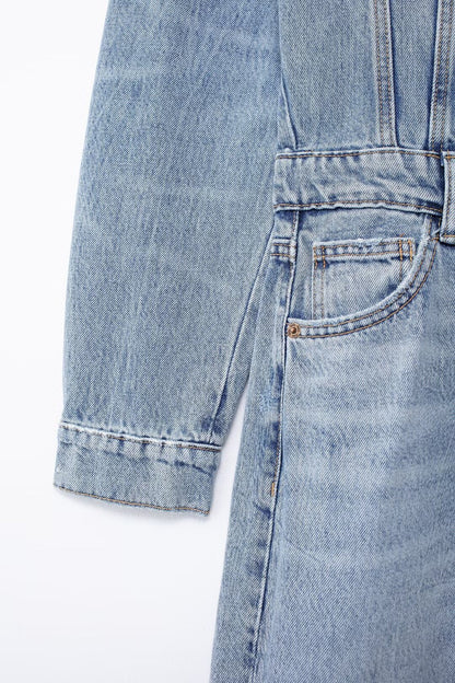 Sommer Damen Kleidung Lässiger einfacher Denim-Overall