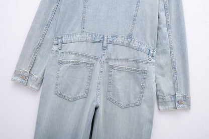 Sommer Damen Kleidung Lässiger einfacher Denim-Overall