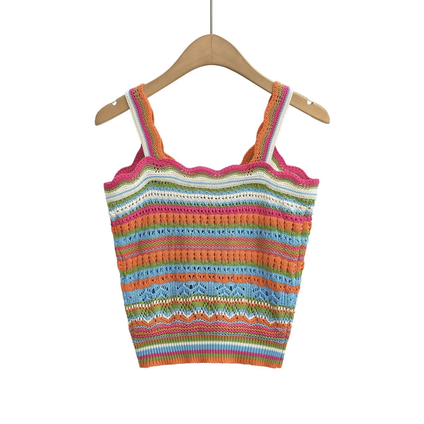 Chaleco de punto con escote en V y color contrastante para mujer, ropa de verano sexy, ajustado y adelgazante