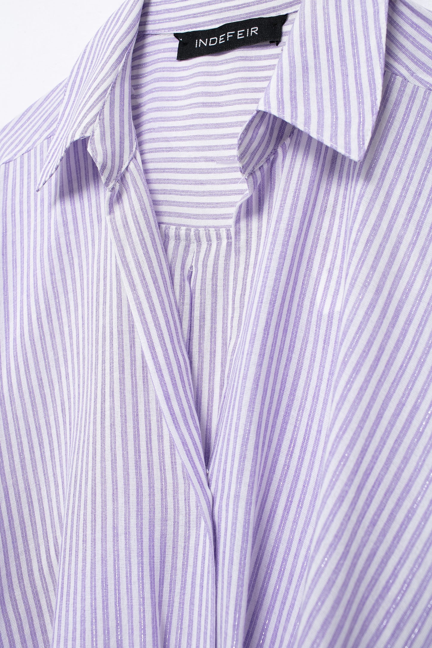 Camisa informal de rayas cortas de mezcla de lino suelta de Spring Street