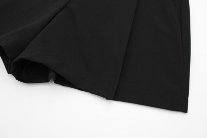 Mädchen Schwarze Shorts Frauen Sommer Hohe Taille Lose Koreanische A-linie Breites Bein Alle Passenden Oberbekleidung