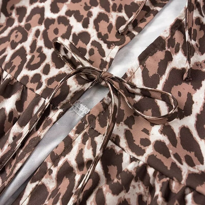 Frühling Frauen Kleidung Leopard Print Weste Casual Hosen Anzug Zwei Stück Set