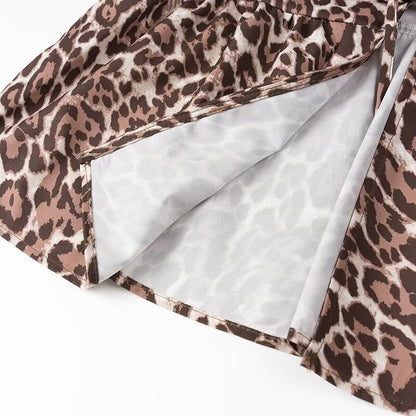 Frühling Frauen Kleidung Leopard Print Weste Casual Hosen Anzug Zwei Stück Set