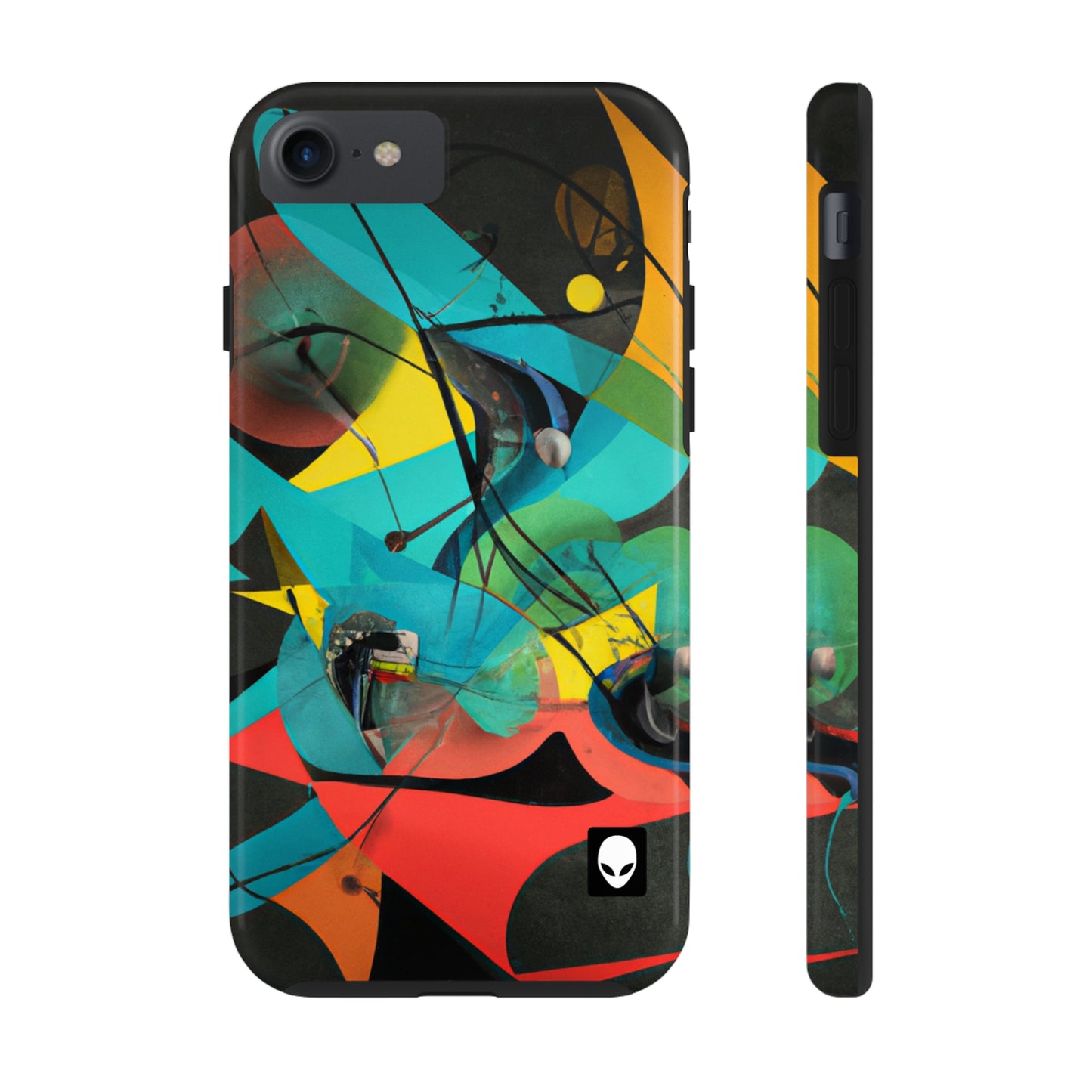 „Illusionäre Perspektive: Ein bunter Tanz des Lichts“ – The Alien Tough Phone Cases