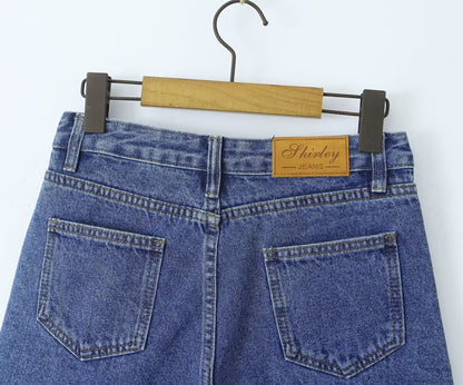 Jeansshorts mit Taschen, gerade, einfarbig, lockere, lässige Shorts für Damen