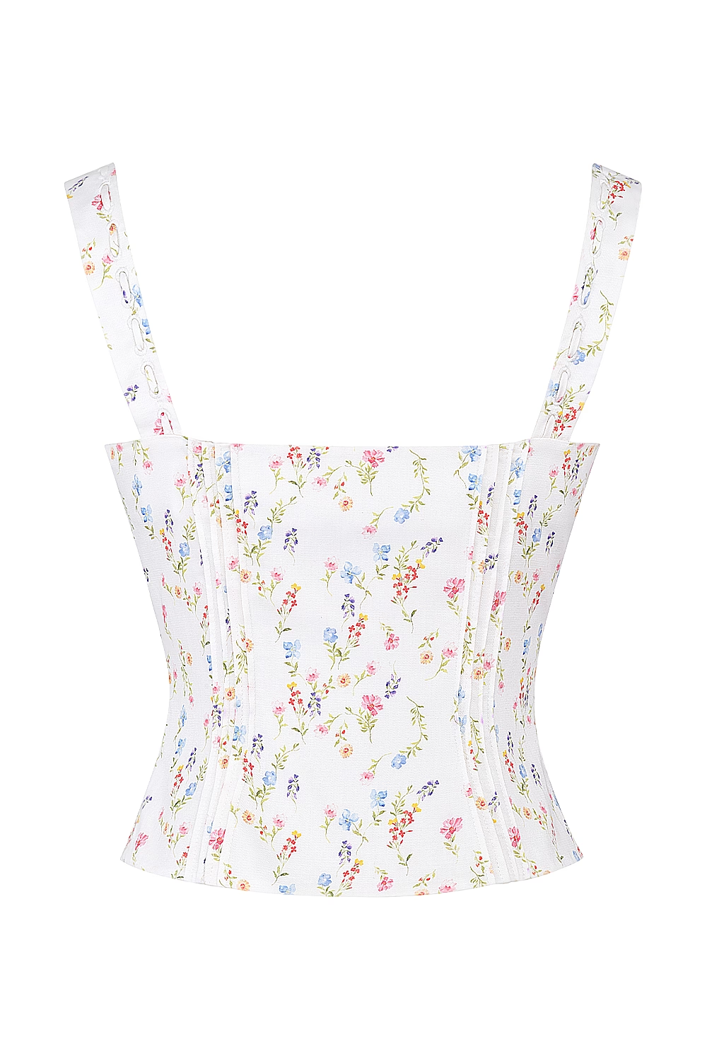 Besonderes Interesse Design Brust Brust Schnürweste Frauen Floral Slim Fit Plissee Camisole Top