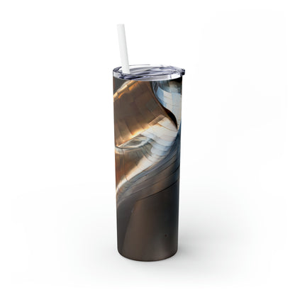 Metallischer Wirbelwind – The Alien Maars® Skinny Tumbler mit Strohhalm 20oz