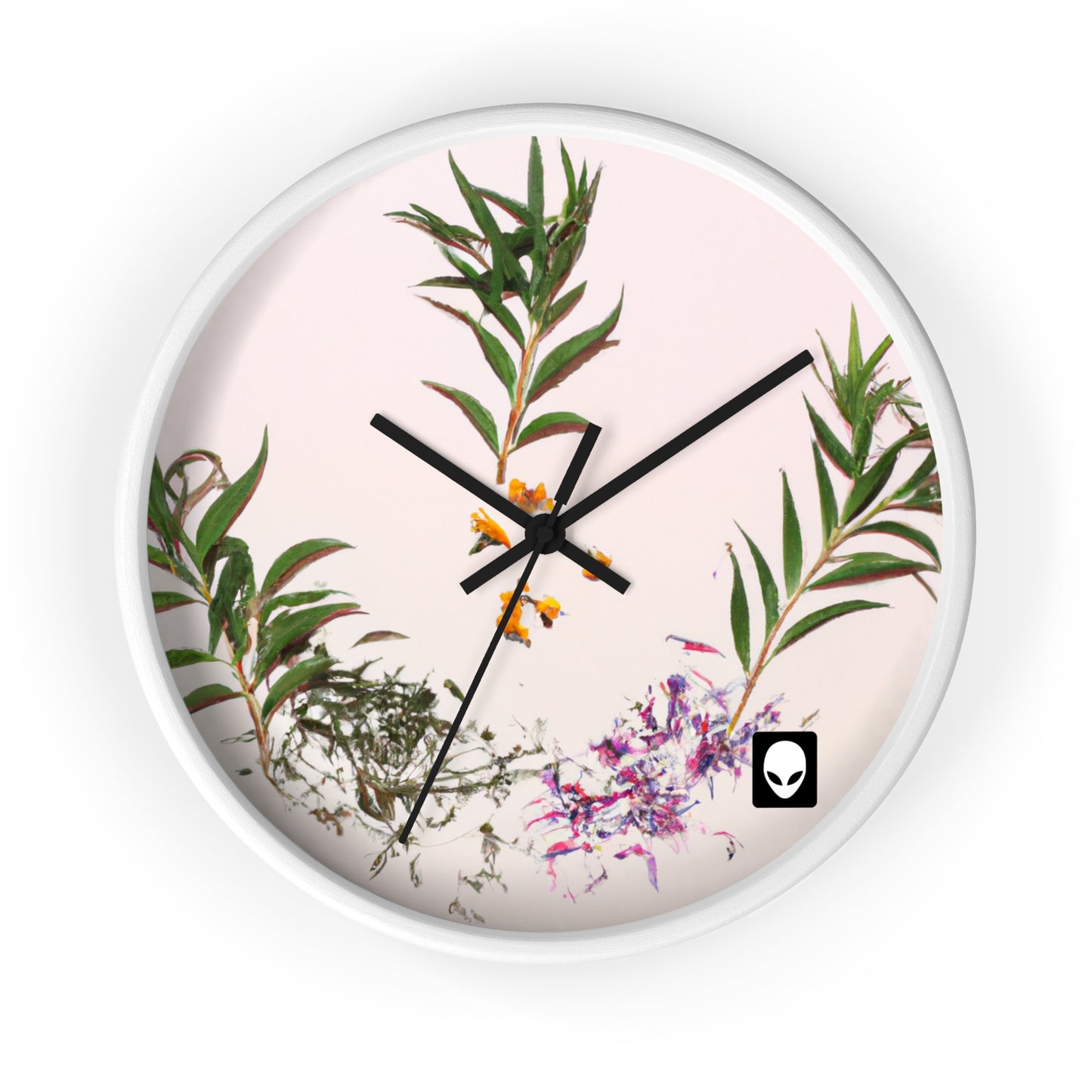 "Exploring Nature's Palette: An Experiment in Abstract Art" - The Alien Wall Clock