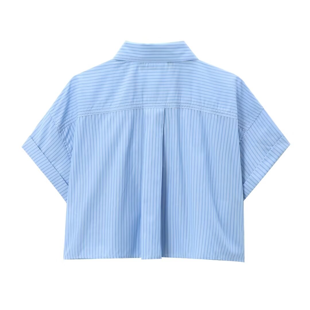 Women Poplin Short Shirt