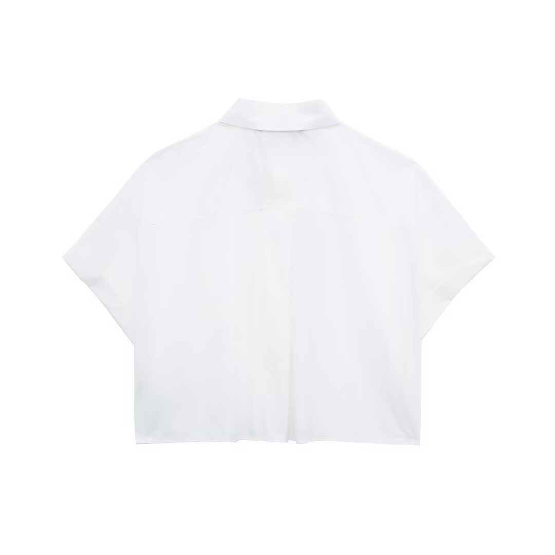 Women Poplin Short Shirt