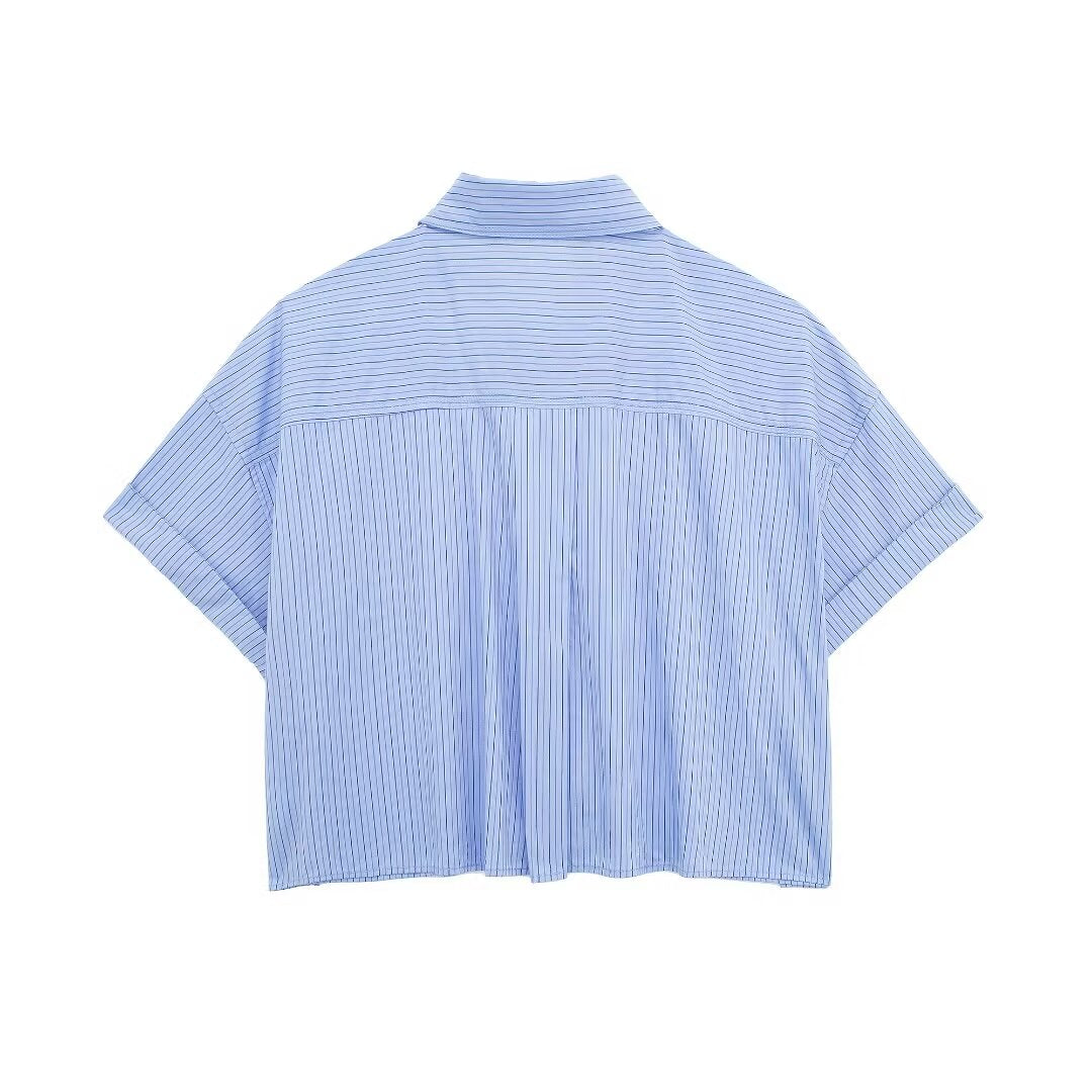 Women Poplin Short Shirt