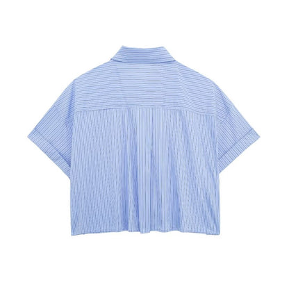 Women Poplin Short Shirt