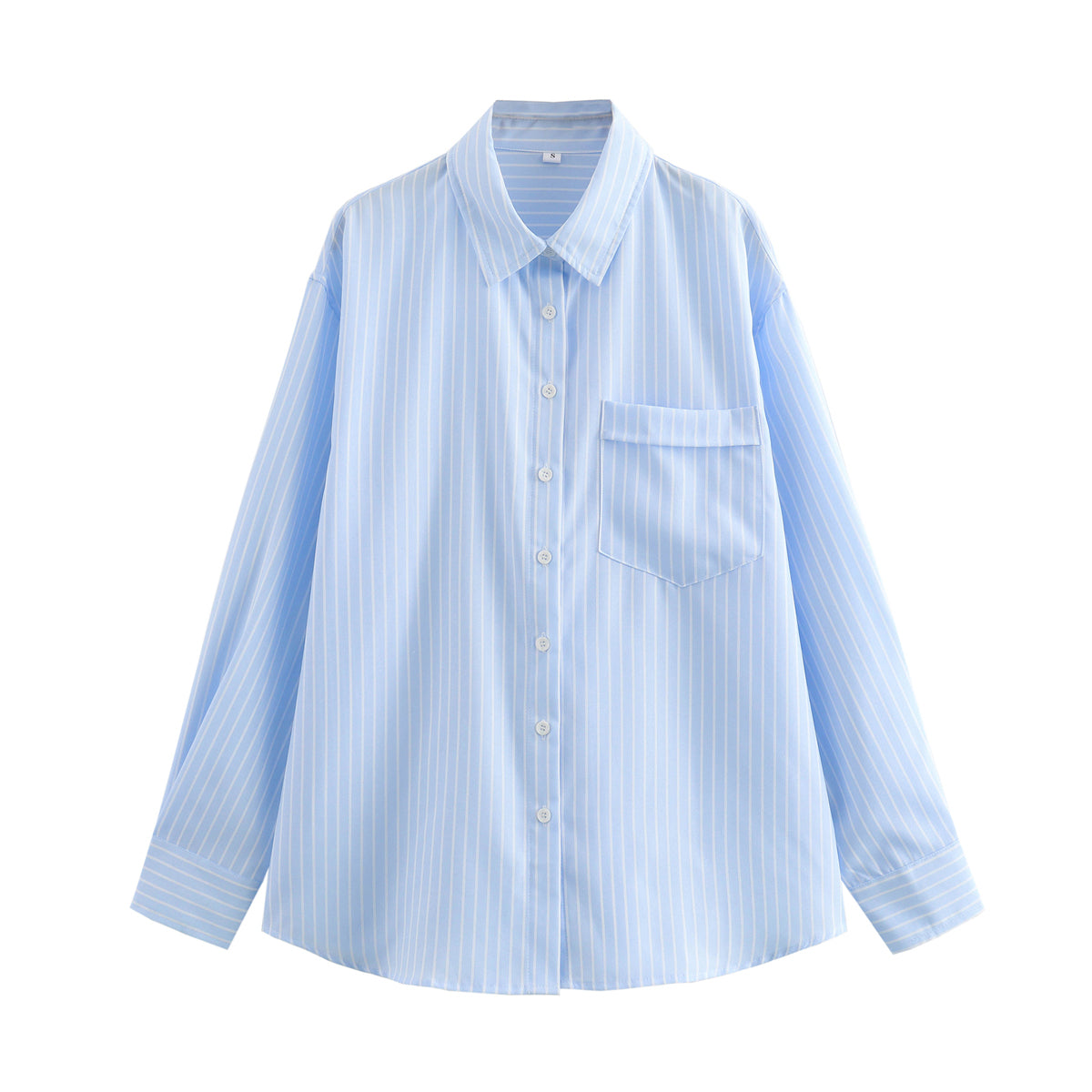 Ropa de mujer Camisa de manga larga informal urbana de verano Camisa a rayas