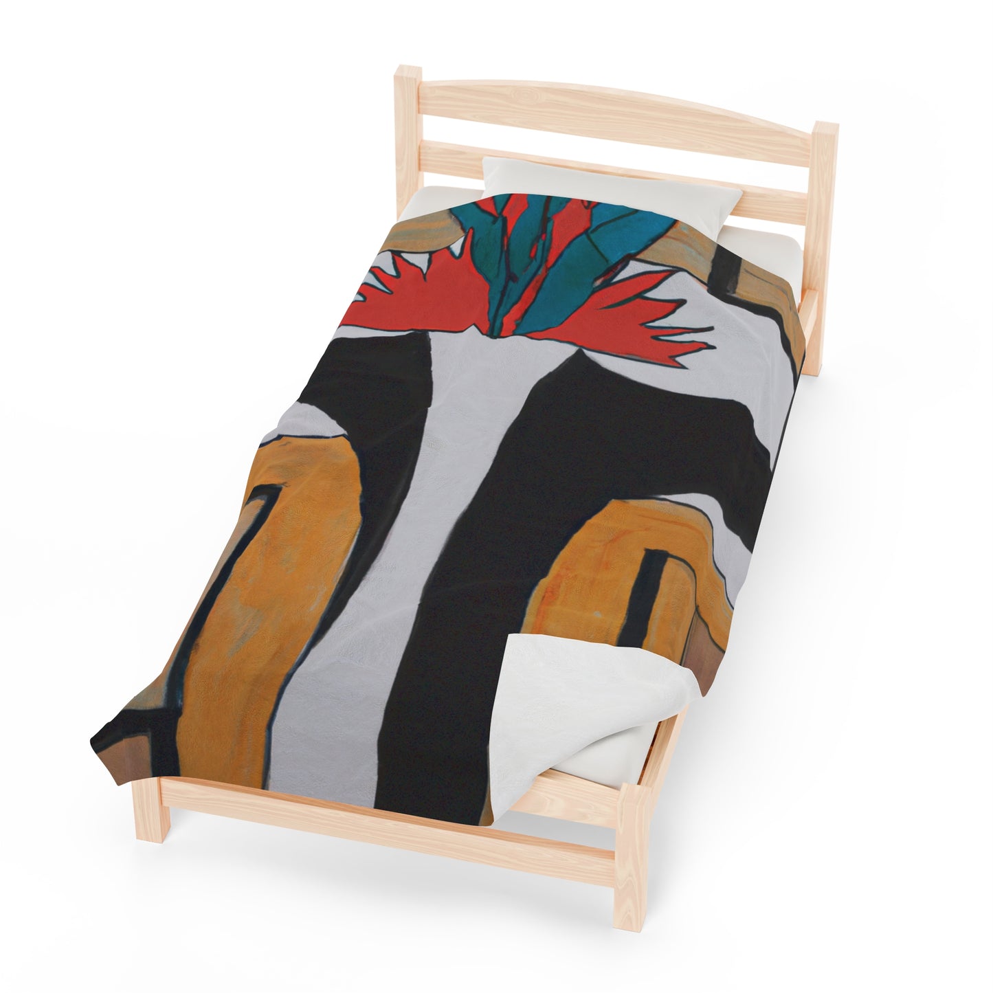 "Exploring Balance and Pattern in Abstract Art" - The Alien Velveteen Plush Blanket