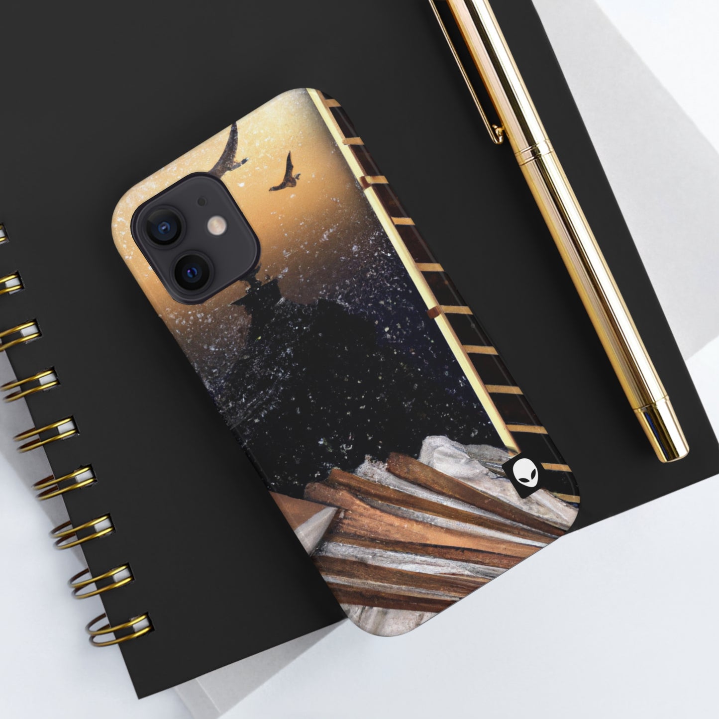 "A Tale of Storytelling Art: A Mixed Media Masterpiece" - The Alien Tough Phone Cases