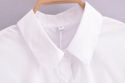 Camisa holgada de manga larga para mujer, camisa blanca que combina con todo