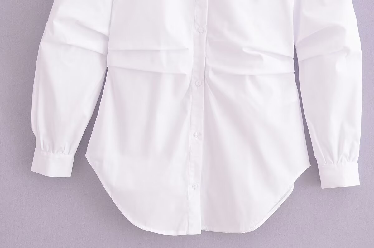 Camisa holgada de manga larga para mujer, camisa blanca que combina con todo