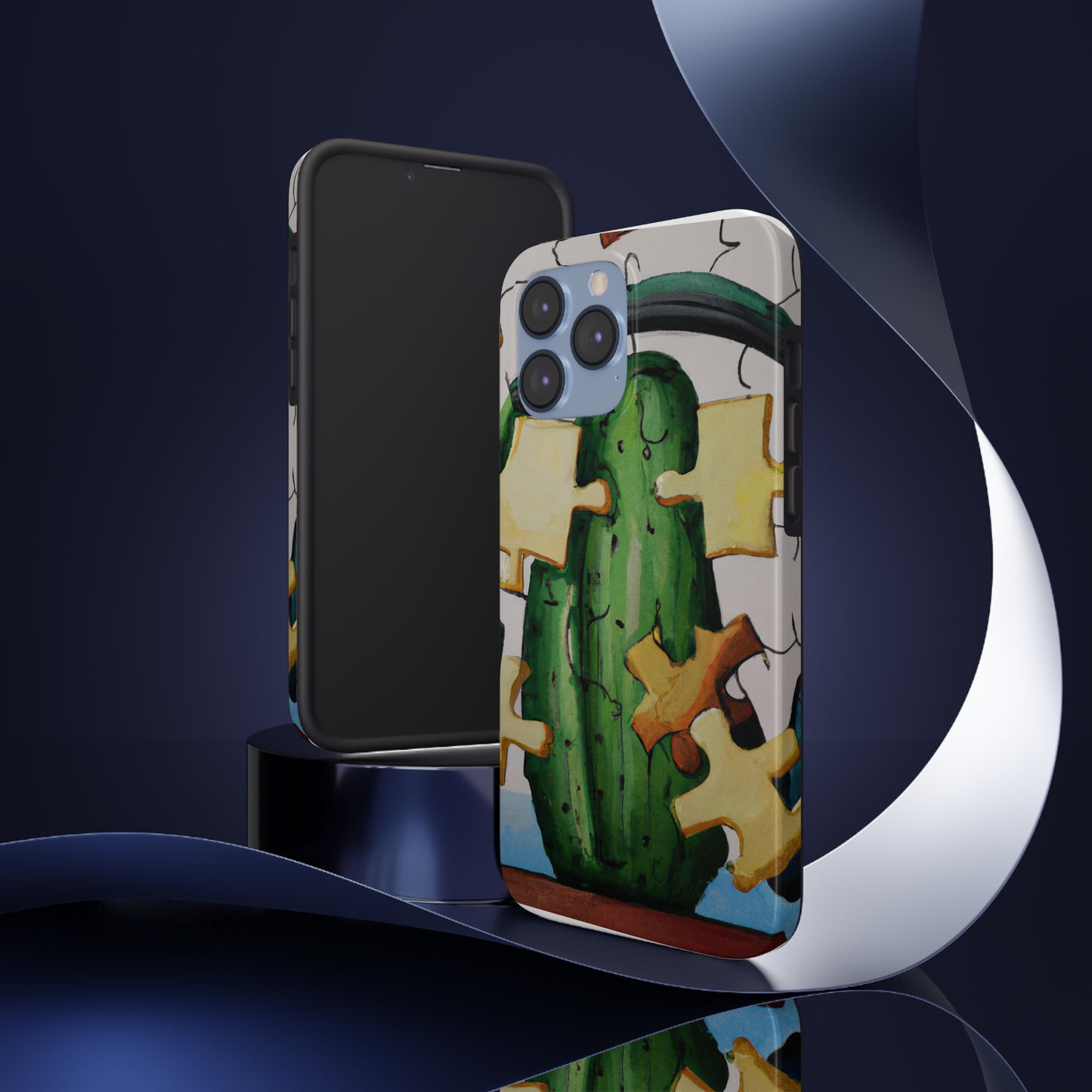 "Cactified Puzzle Time" - The Alien Tough Phone Cases