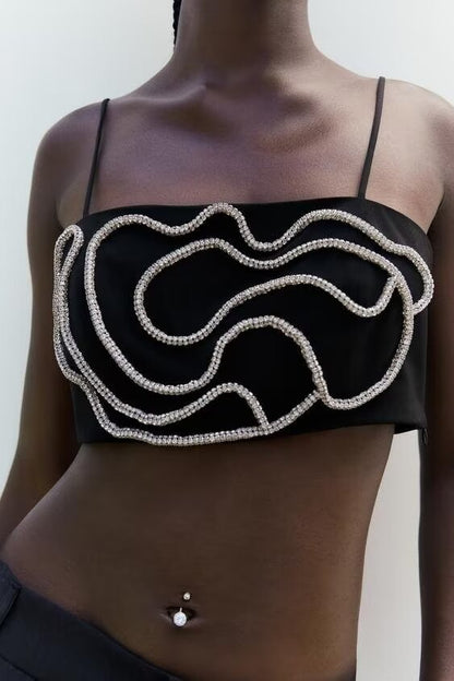 Sommer Sexy Bandeau Oberbekleidung Schönheit Zurück Kurze Kleine Sling