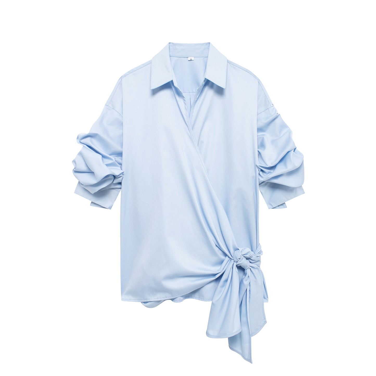 Summer Series Bowknot Decoration Poplin Shirt