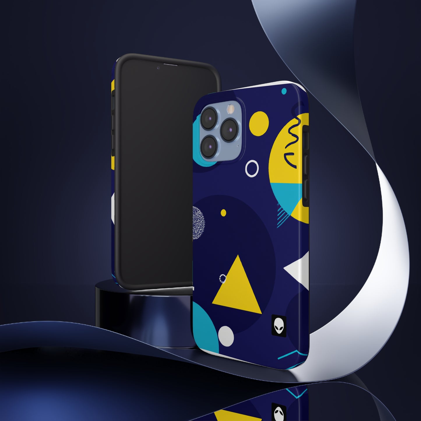 „Geometrische Fusion: Erwecken Sie Ihre Vision zum farbenfrohen Leben“ – The Alien Tough Phone Cases