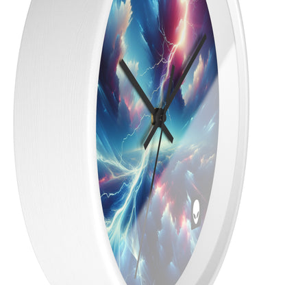 "Electricity In The Sky" - The Alien Wall Clock Digital Art Style