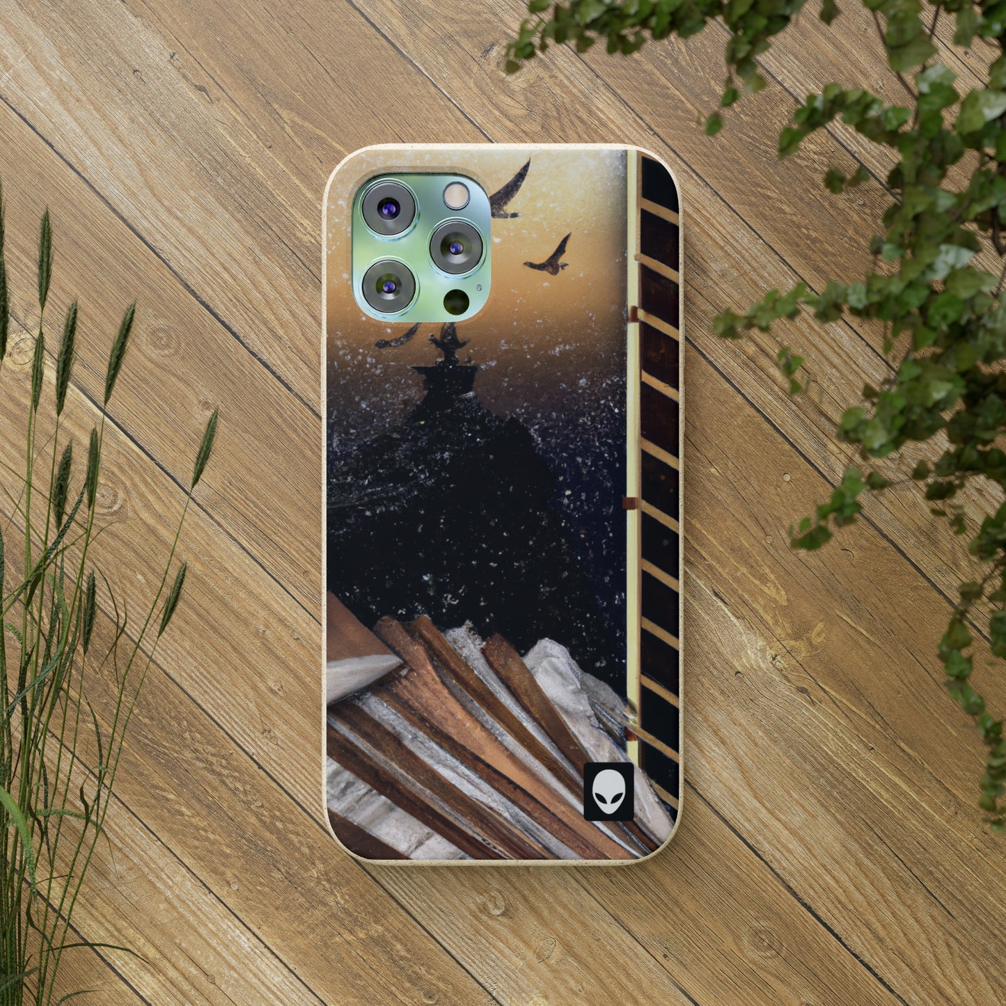 "A Tale of Storytelling Art: A Mixed Media Masterpiece" - The Alien Eco-friendly Cases