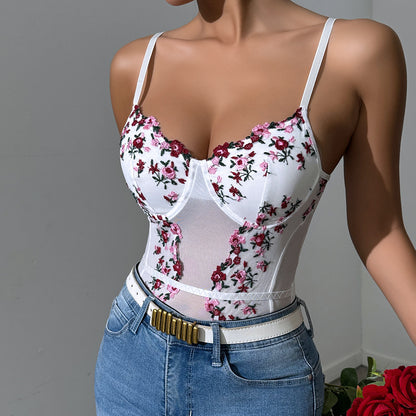 Sexy See Through Body Shaping Sexy Sexy Embroidery Lace Girl Women Jumpsuits