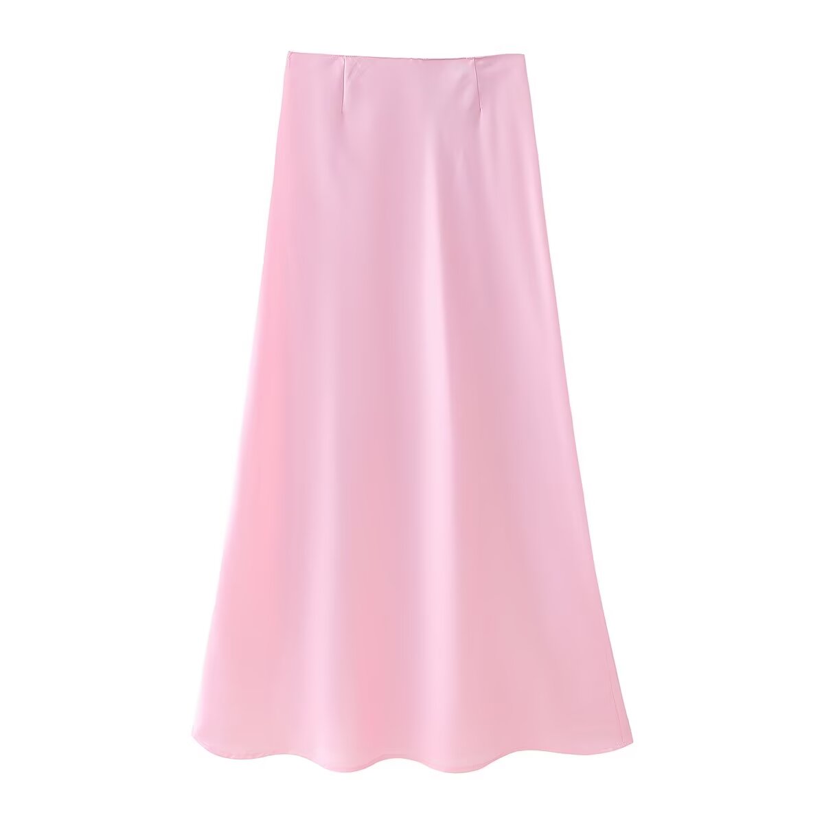 Autumn Women Silk Satin Textured Skirt Set