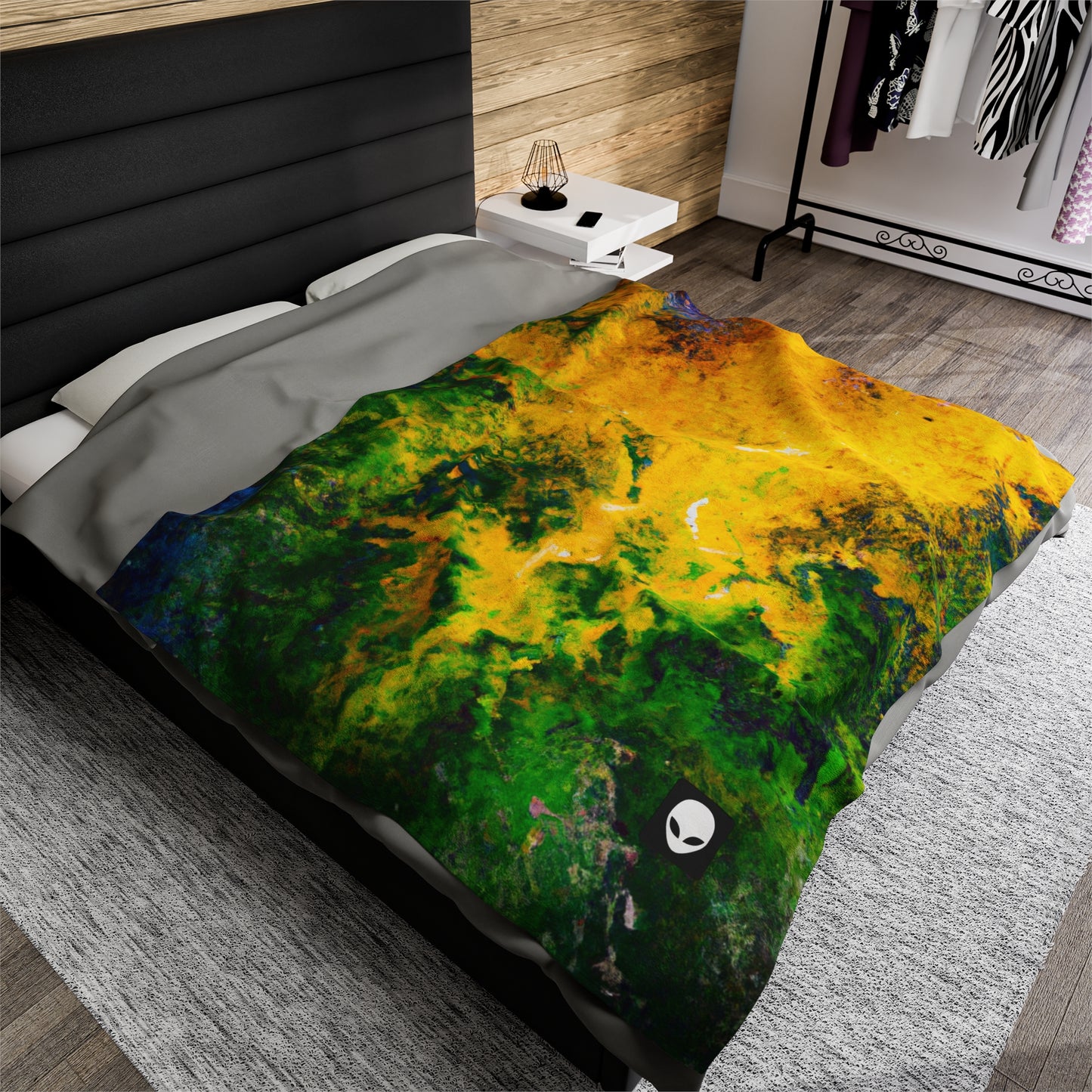 "Exploring Colorful Textures" - The Alien Velveteen Plush Blanket