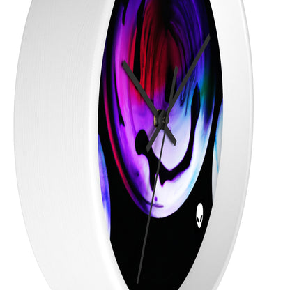 "Exploring Contrasts: A Colorful Dance of Luminance and Chromatic Aberration" - The Alien Wall Clock