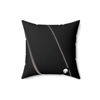 "Light and Dark Interplay: Exploring the Creative Shapes and Textures of Shadow and Light" - The Alien Square Pillow