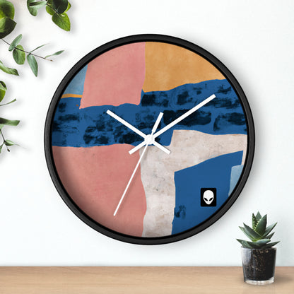 "Interacción de luces y sombras: un collage abstracto" - El reloj de pared alienígena