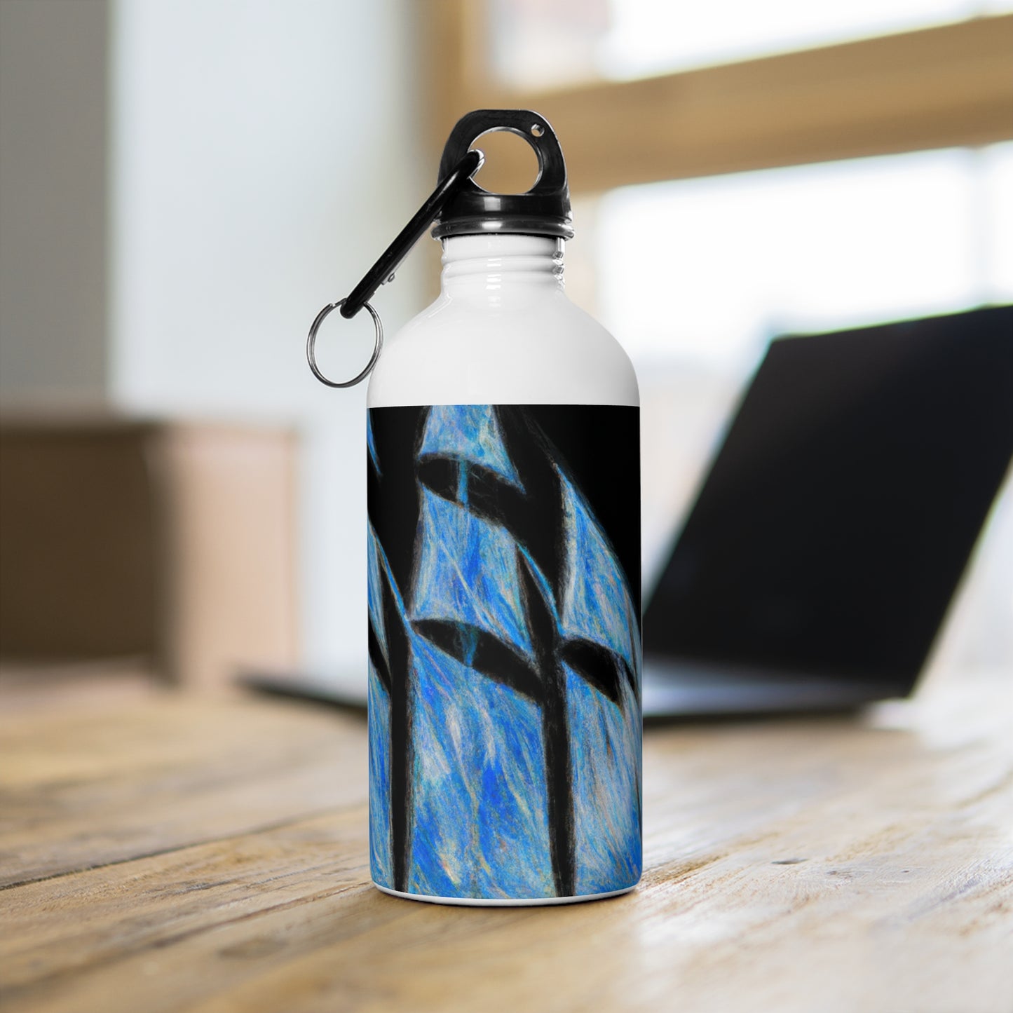 "El velero azul y las velas blancas: Una aventura de libertad en el mar" - The Alien Stainless Steel Water Bottle