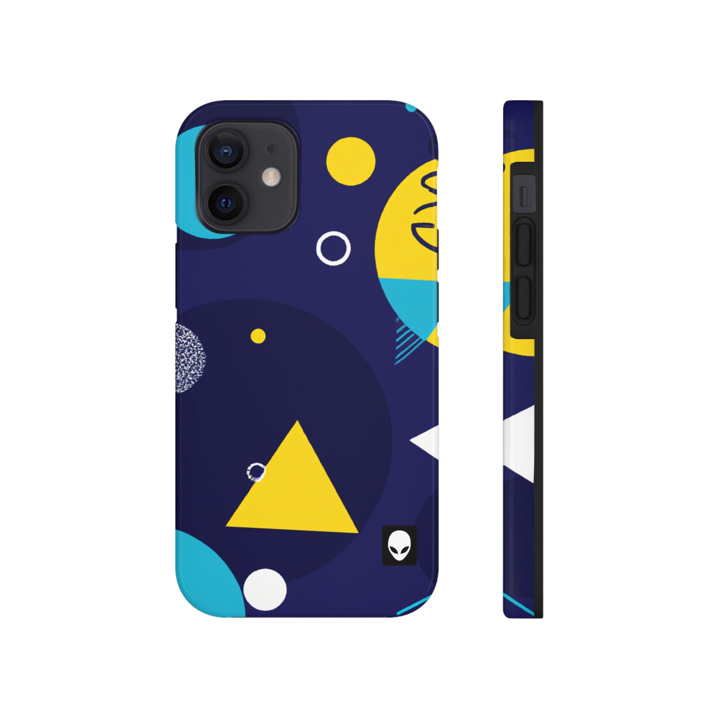 „Geometrische Fusion: Erwecken Sie Ihre Vision zum farbenfrohen Leben“ – The Alien Tough Phone Cases