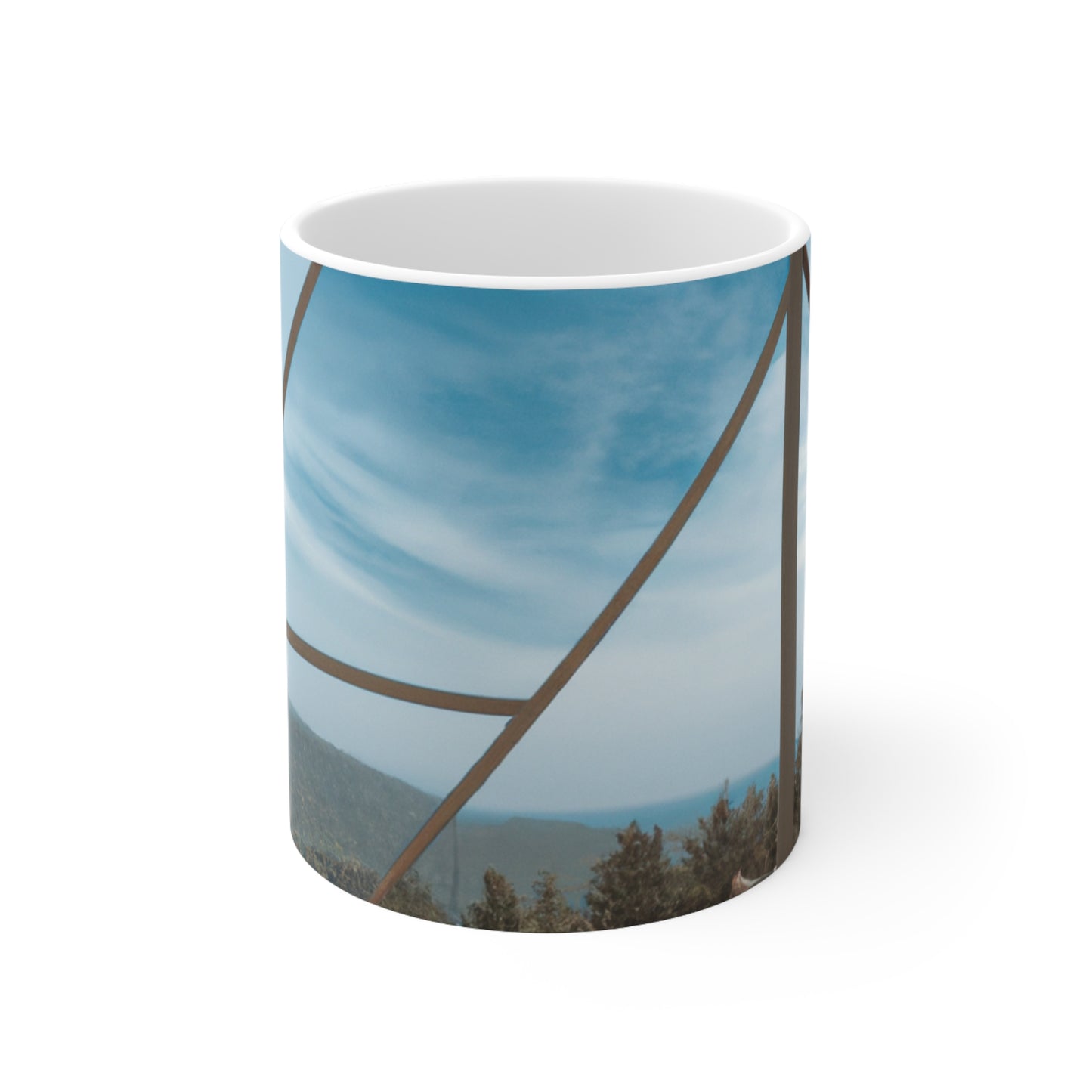 "Dreamscapes: An Everyday Art Collage" - The Alien Ceramic Mug 11 oz