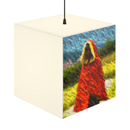 The Tattered Red Cloaked Stranger - The Alien Light Cube Lamp