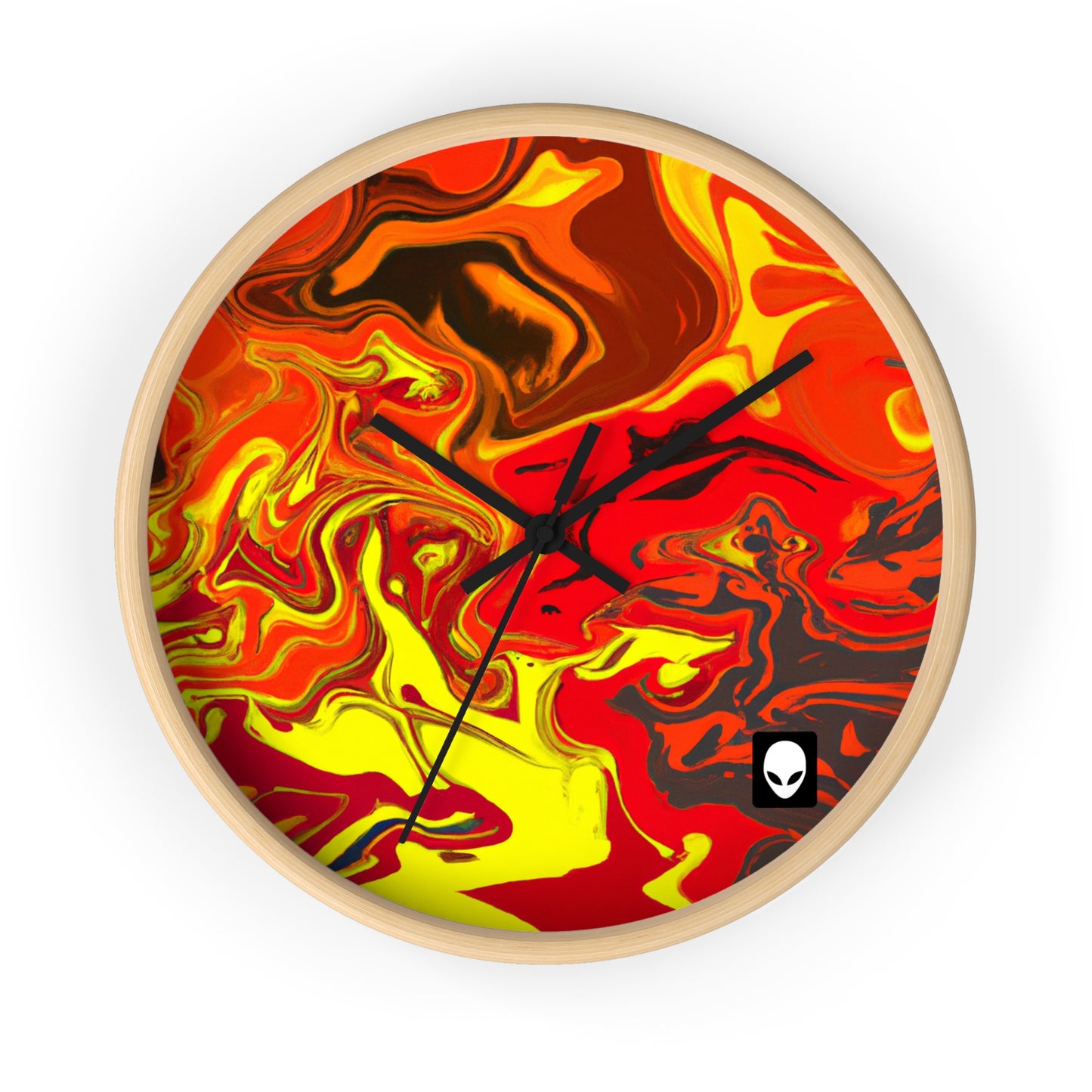 "Abstract Energy in Motion" - The Alien Wall Clock