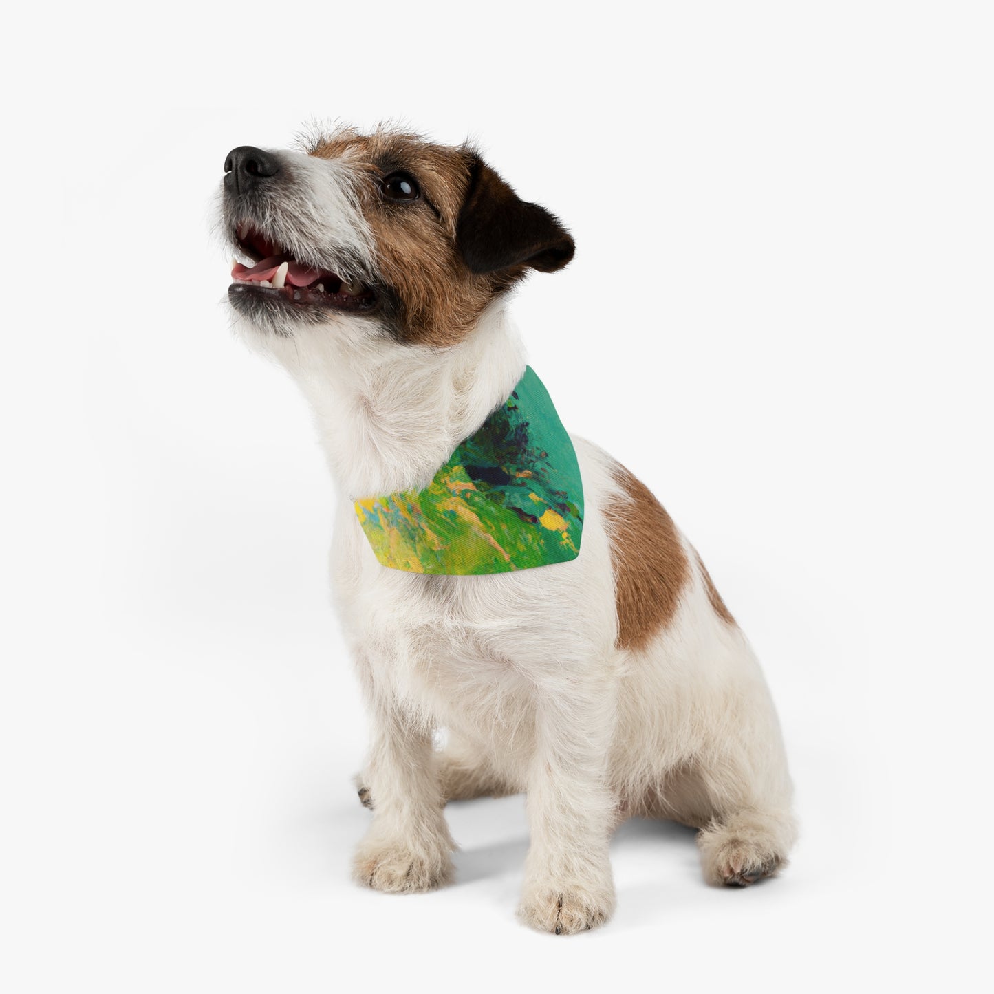 "Un día de verano perezoso: una oda abstracta" - El collar de bandana para mascotas alienígenas