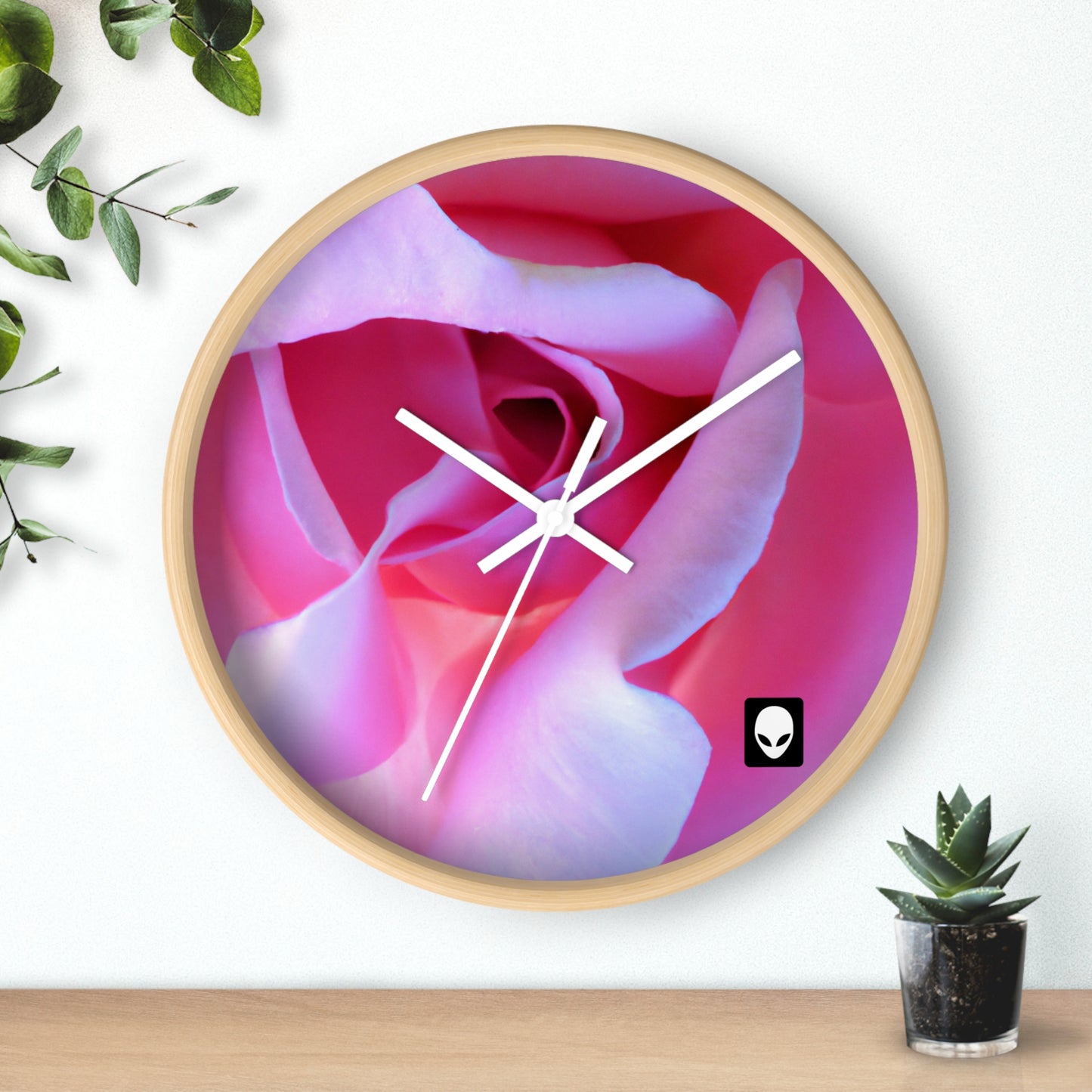 "Flores dichosas: la delicada belleza de la naturaleza" - El reloj de pared alienígena